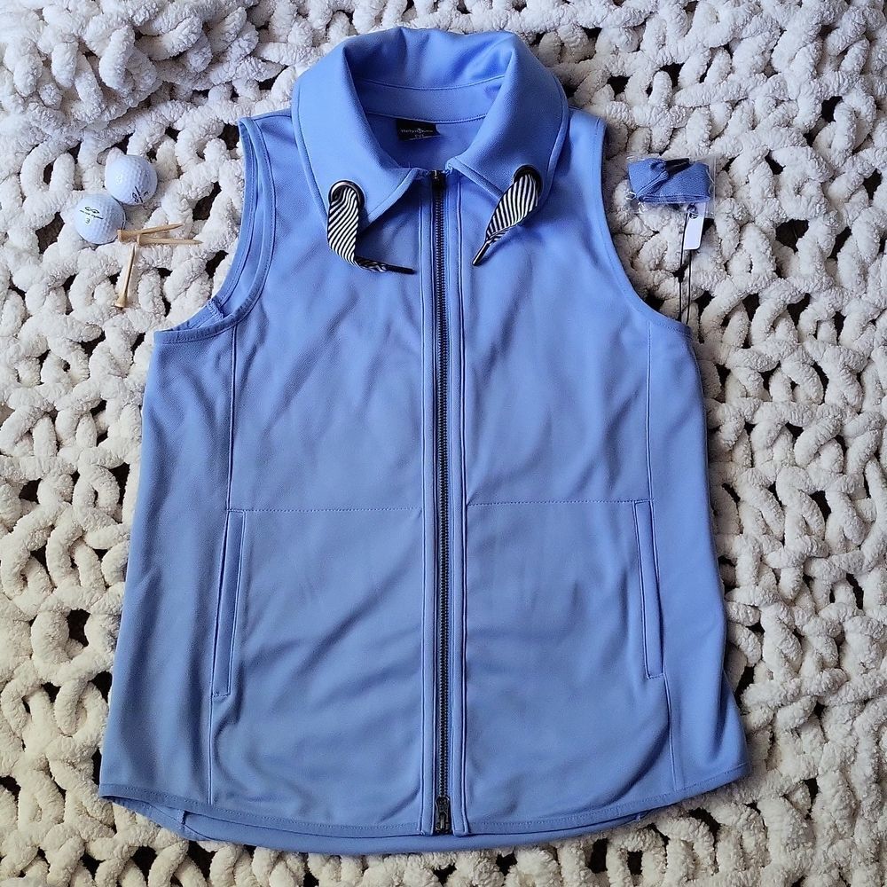 ⛳️ GOLF Belyn Key Pique Grommet Women's Golf Vest - Periwinkle. - Picture 2 of 10